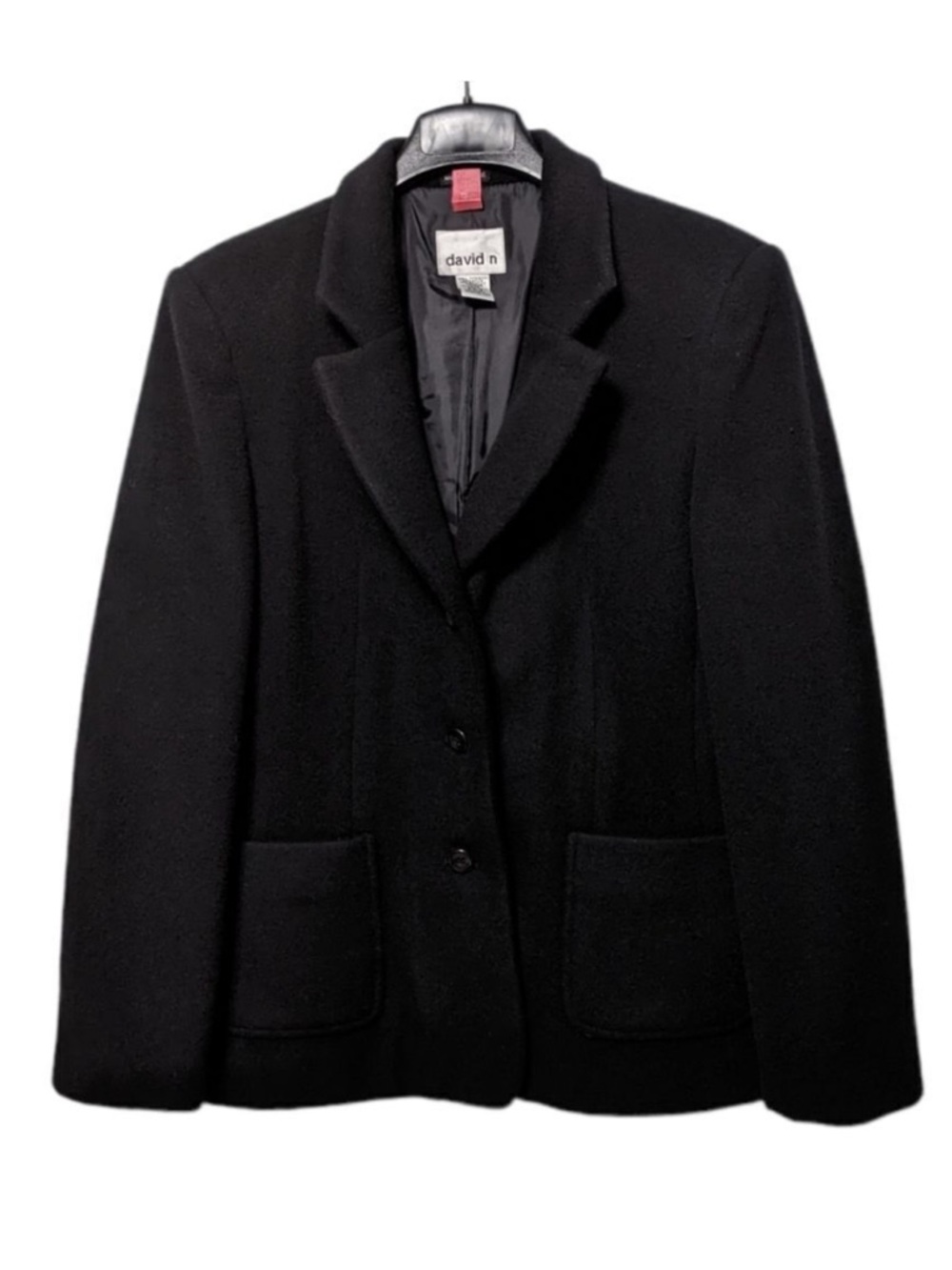 DAVID N Wool Cashmere Minimalist Blazer 12